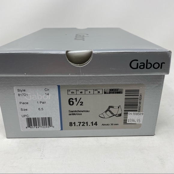 Gabor suede 81.721.14 comfort block heel sandals antikrosa - Picture 8 of 9